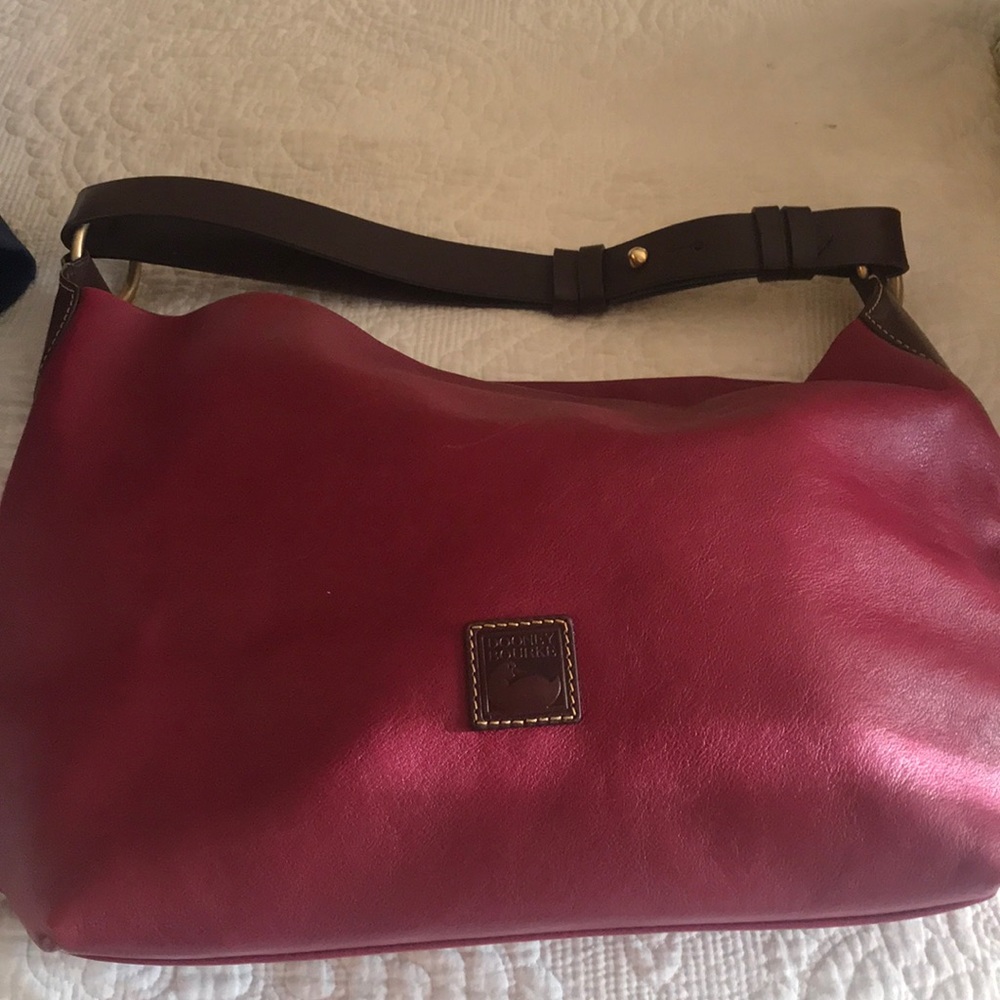 Dooney & Bourke Leather Cranberry hobo